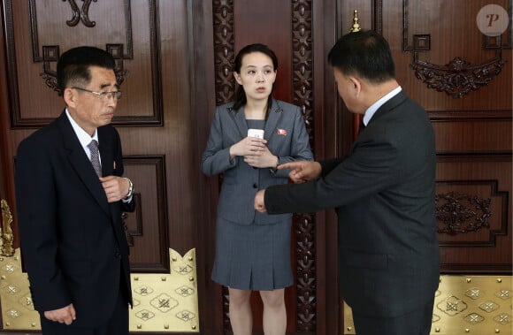 La soeur du dirigeant nord-coréen Kim Yo-jong au Palais du Soleil Kumsusan à Pyongyang. Le 31 mai 2018.