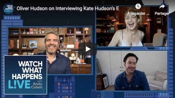 Kate Hudson en interview avec Andy Cohen pour la chaîne américaine Bravo, le 28 avril 2020.