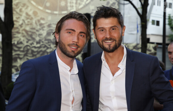 Info - Christophe Beaugrand bientôt papa - Christophe Beaugrand et son mari Ghislain Gerin aux arrivées de la 10ème édition du "Global Gift Gala" à l'hôtel Four Seasons George V à Paris, le 3 juin 2019. © Denis Guignebourg/Bestimage