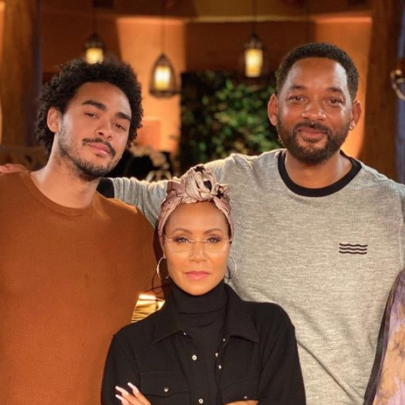 La mère de Jada Pinkett Smith, Adrienne Banfield, le fils de Will Smith, Trey, Jada Pinkett Smith, Will Smith et Willow Smith. Mars 2020.