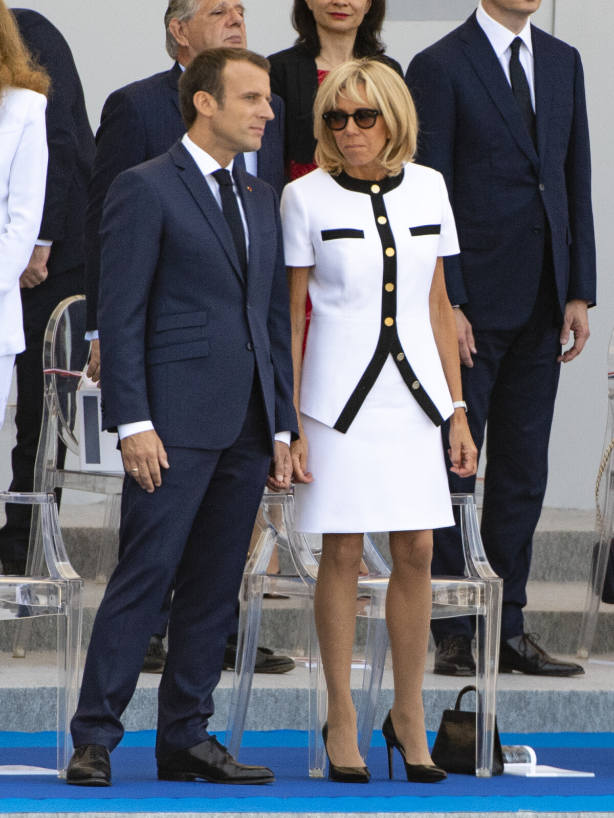 Photo Brigitte et Emmanuel Macron Défilé militaire du 14 Juillet