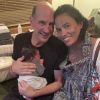 Sam Lloyd avec sa femme Vanessa et leur bébé.