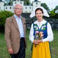 Le roi Carl XVI Gustaf de Suède et la reine Silvia lors du festival "World Music &amp; Food Stenhammar" à Flen en Suède, le 1er septembre 2019.