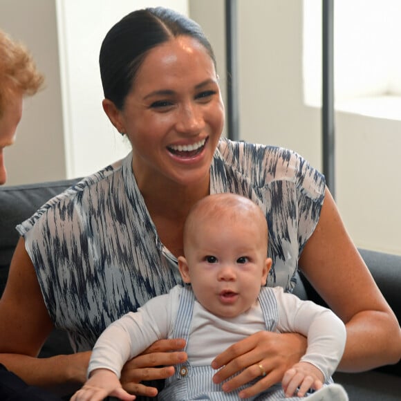 Le prince Harry, duc de Sussex, et Meghan Markle, duchesse de Sussex, avec leur fils Archie ont rencontré l'archevêque Desmond Tutu et sa femme à Cape Town, Afrique du Sud. Le 25 septembre 2019