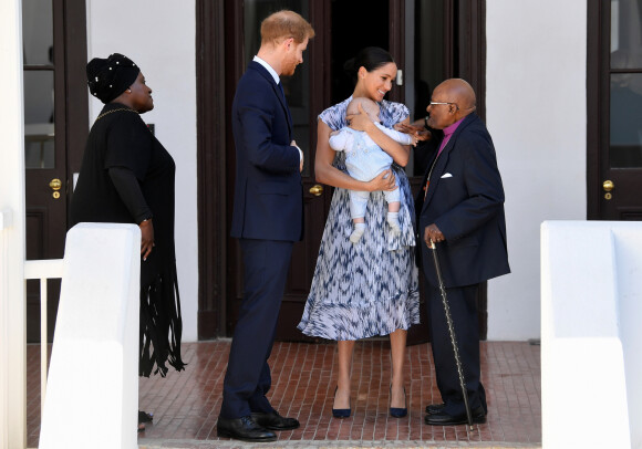 Le prince Harry, duc de Sussex, et Meghan Markle, duchesse de Sussex, avec leur fils Archie ont rencontré l'archevêque Desmond Tutu et sa femme à Cape Town, Afrique du Sud. Le 25 septembre 2019