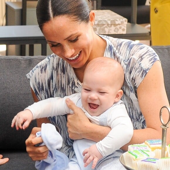 Le prince Harry, duc de Sussex, et Meghan Markle, duchesse de Sussex, avec leur fils Archie ont rencontré l'archevêque Desmond Tutu et sa femme à Cape Town, Afrique du Sud. Le 25 septembre 2019