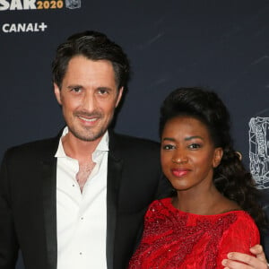 Vincent Cerutti et sa compagne Hapsatou Sy lors du photocall lors de la 45ème cérémonie des César à la salle Pleyel à Paris le 28 février 2020 © Dominique Jacovides / Olivier Borde / Bestimage