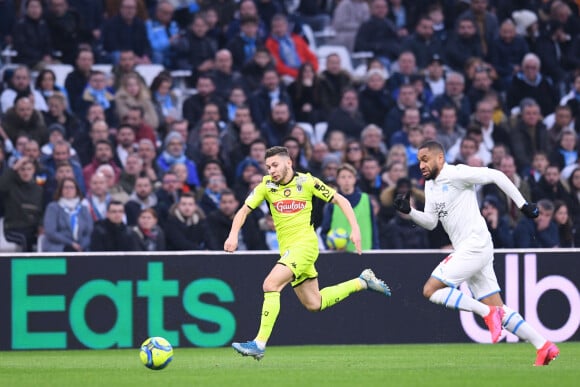 Farid El Melali (SCO) lors du match de championnat de Ligue 1 Conforama opposant l'Olympique de Marseille à Angers SCO au stade Vélodrome à Marseille, France, le 25 janvier 2020. Le match s'est terminé par un match nul 0-0. © Philippe Lecoeur/Panoramic/Bestimage