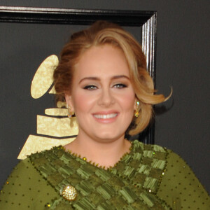 Adele à la 59ème soirée annuelle des Grammy Awards au théâtre Microsoft à Los Angeles, le 12 février 2017.