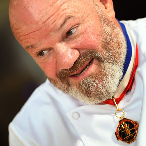 Exclusif - Philippe Etchebest préside le salon français de la restauration "Expotel" à Bordeaux. Il dirige aussi la journée des chefs et sa compétion regroupant 22 Etoiles sur l'évènement, le 25 Novembre 2019. © Patrick Bernard/ Bestimage