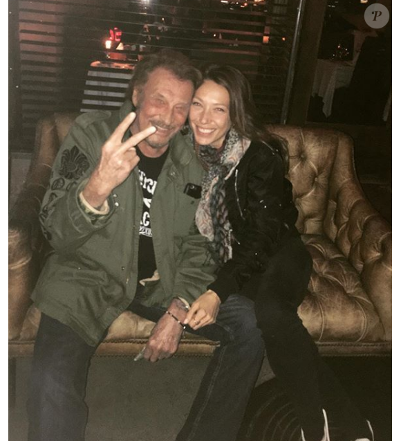 Johnny Hallyday et Laura Smet sur une photo publiée sur Instagram en février 2016.