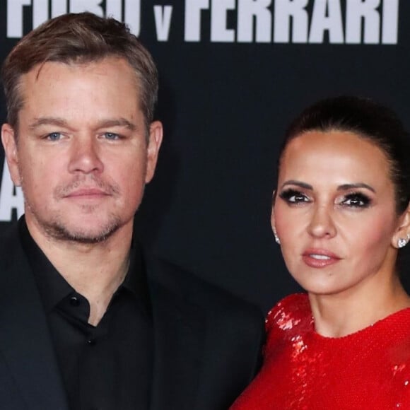 Matt Damon, Luciana Damon - Les célébrités assistent à la première de "Ford v Ferrari" à Los Angeles, le 4 novembre 2019