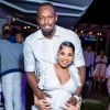 Usain Bolt et sa fiancée Kasi Bennett enceinte de leur premier enfant, le 15 mars 2020. Le couple a accueilli une petite fille comme l'a annoncé le Premier ministre jamaïcain le 18 mai 2020.