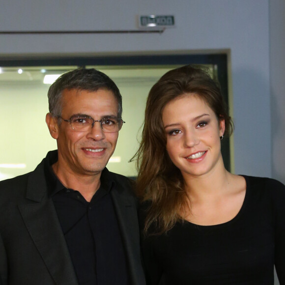 Abdellatif Kechiche et Adele Exarchopoulos assistent a la premiere du film "La vie d'Adele" au Gogol Center a Moscou. Le 2 novembre 2013.