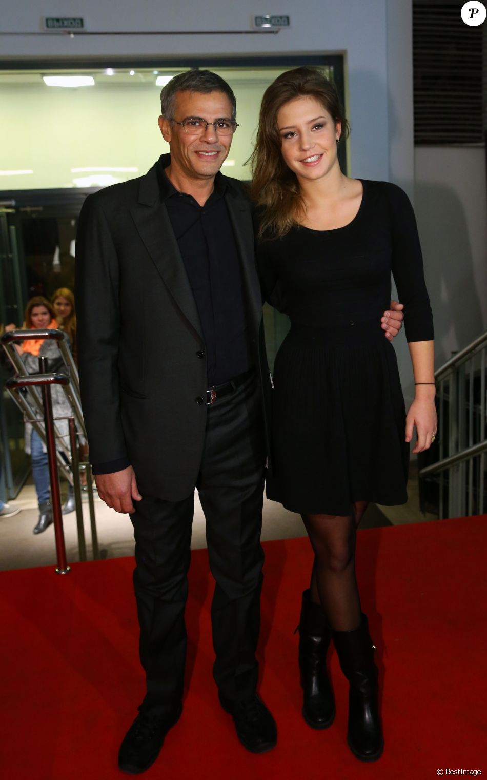 Abdellatif Kechiche et Adele Exarchopoulos assistent a la premiere du film &quot;La vie d&#039;Adele&quot; au Gogol Center a Moscou. Le 2 novembre 2013.