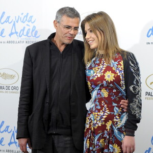 Adele Exarchopoulos et le réalisateur Abdellatif Kechiche font la promotion du film "La vie d'Adèle" a Madrid, le 22 octobre 2013.