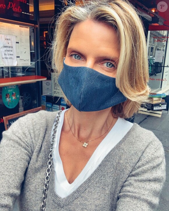 Sylvie Tellier avec un masque sur Instagram, le 12 mai 2020, à Paris