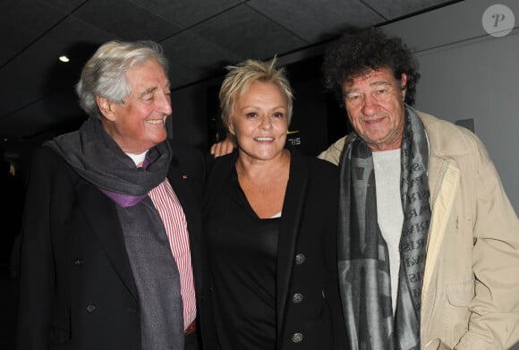 Semi-exclusif - Jean-Loup Dabadie, Muriel Robin et Robert Charlebois - Générale du nouveau spectacle "Muriel Robin et Pof !" au Palais des Sports à Paris le 3 octobre 2019. © Coadic Guirec/Bestimage