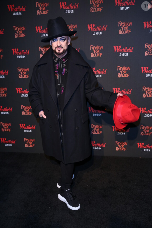 Boy George - Les célébrités assistent à l'ouverture de la boutique éphémère caritative "Fashion for Relief" à Londres, le 26 novembre 2019.