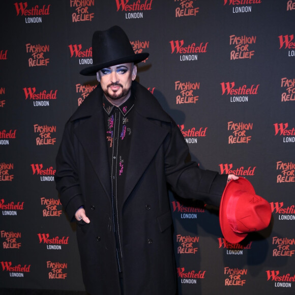 Boy George - Les célébrités assistent à l'ouverture de la boutique éphémère caritative "Fashion for Relief" à Londres, le 26 novembre 2019.