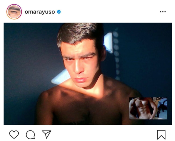 Omar Ayuso et son supposé petit-ami en sexcam, Mai 2020.