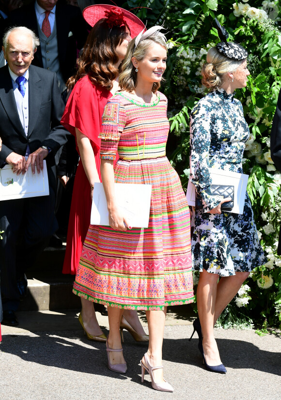 Cressida Bonas - Les invités à la sortie de la chapelle St. George au château de Windsor, Royaume Uni, le 19 mai 2018.