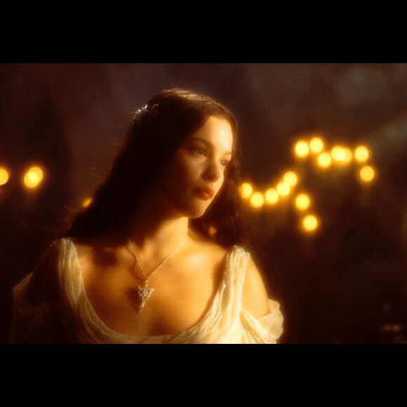 Liv Tyler dans le film "Le seigneur des anneaux : la communauté de l'anneau". 2001.