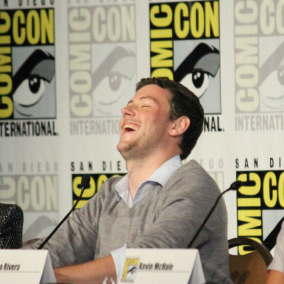 Lea Michele, Cory Monteith, Naya Rivera - Conférence de presse "Glee" pendant la convention Comic Con à San Diego. Le 14 juillet 2012.
