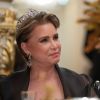 Soirée de banquet d'Etat lors d'une visite du roi et de la reine de Belgique au Grand-Duché de Luxembourg, en présence de la grande-duchesse Maria Teresa de Luxembourg. Le 15 octobre 2019.