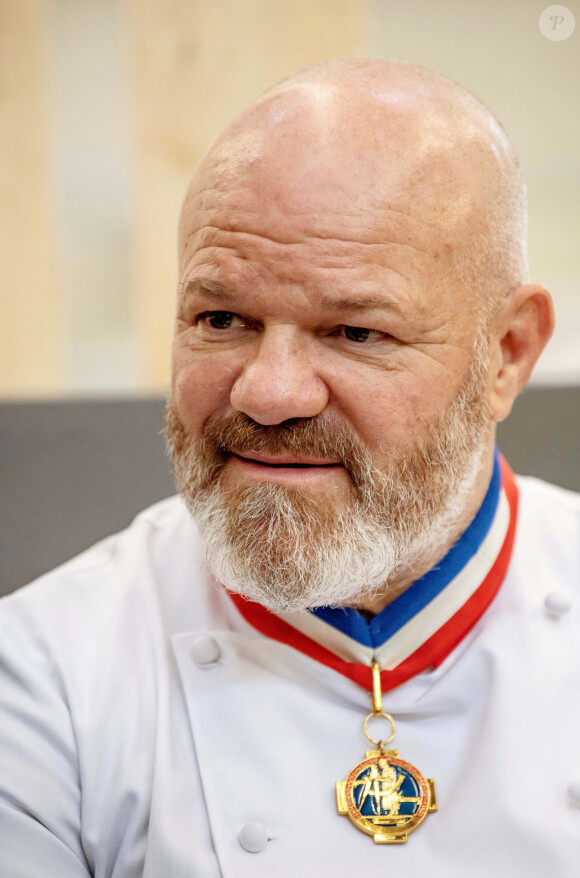 Exclusif - Philippe Etchebest préside le salon français de la restauration "Expotel" à Bordeaux. Il dirige aussi la journée des chefs et sa compétion regroupant 22 Etoiles sur l'évènement, le 25 Novembre 2019. © Patrick Bernard/ Bestimage