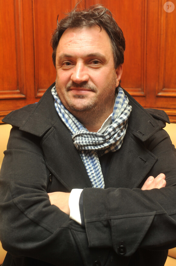 Yves Camdeborde - Presentation du livre "Gueules de Chefs" de Jean Cormier au cafe de Flore a Paris, le 15 octobre 2013.