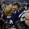 Tom Brady fête la victoire des New England Patriots au Super Bowl LIII à Atlanta. Le 3 février 2019.