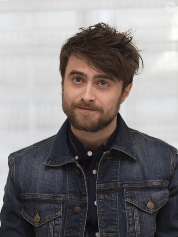 Daniel Radcliffe lors de la conférence de presse pour la série télévisée "Miracle Workers" à New York le 20 mars 2018.