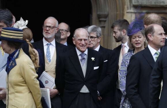 Le prince Philip, duc d'Edimbourg - Mariage de Lady Gabriella Windsor avec Thomas Kingston dans la chapelle Saint-Georges du château de Windsor le 18 mai 2019.