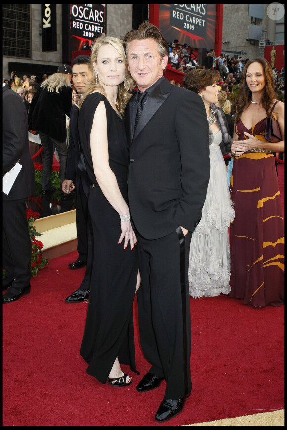 Sean Penn et Robin Wright aux Oscars 2009, à Los Angeles.