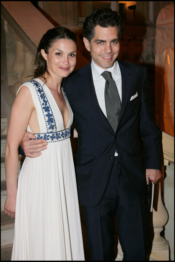 Barbara Schulz et son mari Romain Hatchuel aux Molières 2008, à Paris.