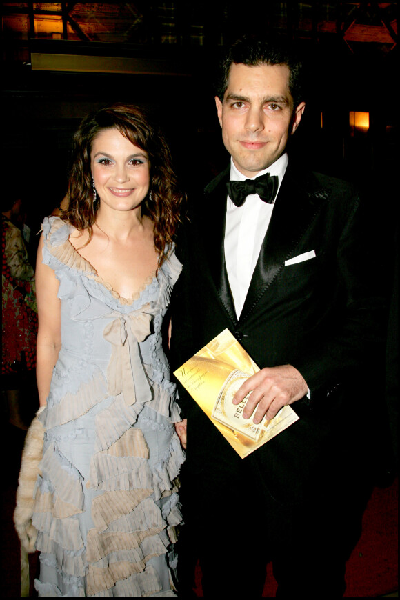 Barbara Schulz et son mari Romain Hatchuel aux Molières 2006, à Paris.