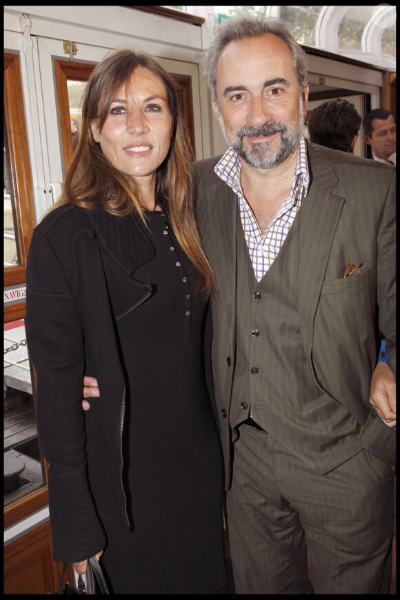 Mathile Seigner et Antoine Duléry - Anniversaire de Johnny Hallyday sur le Paquebot, à Paris en 2010.