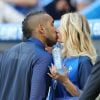 Dimitri Payet et sa femme Ludivine Payet lors du match des 8ème de finale de l'UEFA Euro 2016 France-Irlande au Stade des Lumières à Lyon, France le 26 juin 2016. © Cyril Moreau/Bestimage