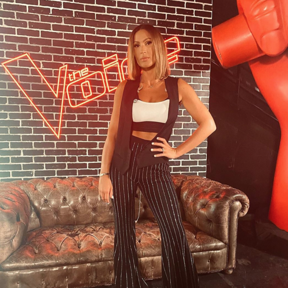 Vitaa sur le plateau de The Voice. Juin 2020.