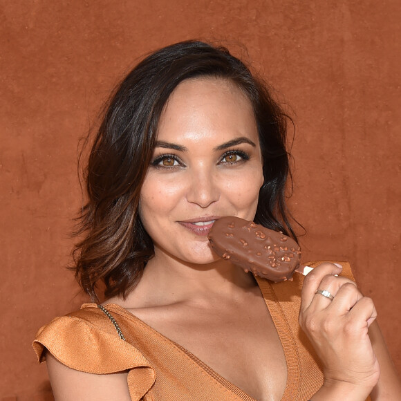 Exclusif - Valérie Bègue (Miss France 2008) au bar Magnum lors des Internationaux de France de Tennis de Roland Garros à Paris, le 7 juin 2018. © Veeren/Bestimage