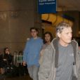 Viggo Mortensen et sa compagne Ariadna Gil - Arrivée des célébrités à l'aéroport de Salt Lake City dans le Utah pour assister au Festival du Film de Sundance, le 22 janvier 2020.