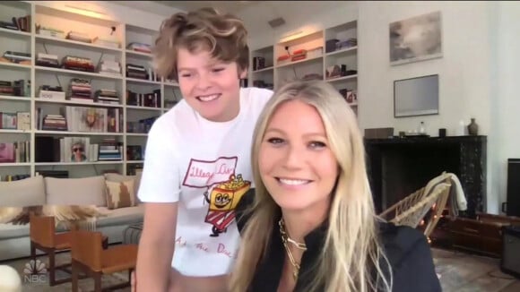 Gwyneth Paltrow, son fils Moses - Gwyneth Paltrow en direct dans l'émission "The Tonight Show - Home Edition" présentée par Jimmy Fallon. Le 17 juin 2020