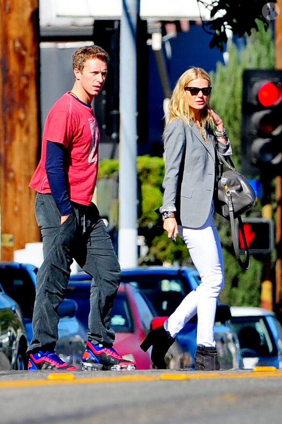 Gwyneth Paltrow et Chris Martin à Los Angeles en 2012.