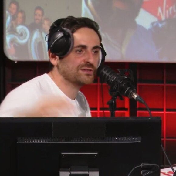 Camille Combal lors de sa dernière de "Virgin Tonic", sur Virgin Radio, le 26 juin 2020