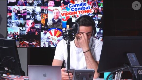 Camille Combal en larmes dans "Virgin Tonic", sur Virgin Radio, le 26 juin 2020