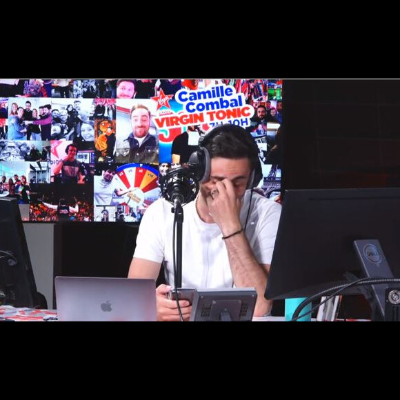 Camille Combal en larmes dans "Virgin Tonic", sur Virgin Radio, le 26 juin 2020