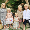 Les 5 enfants de James Van Der Beek et Kimberly Van Der Beek, Olivia, Emilia, Gwendolyn, Annabel et Joshua. Juin 2020.