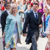 Katy Perry et son fiancé Orlando Bloom - Les invités arrivent au mariage de E. Goulding et C.Jopling en la cathédrale d'York, le 31 août 2019.
