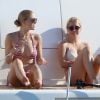 Victoria Swarovski en vacances à Ibiza sur le yacht White Star II avec des amis le 29 juin 2020.